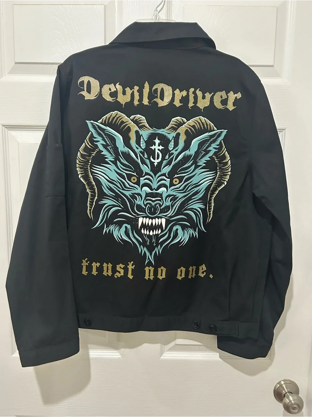 Devildriver Black  Jacket by Dickies - Zip Front Men’s Coat